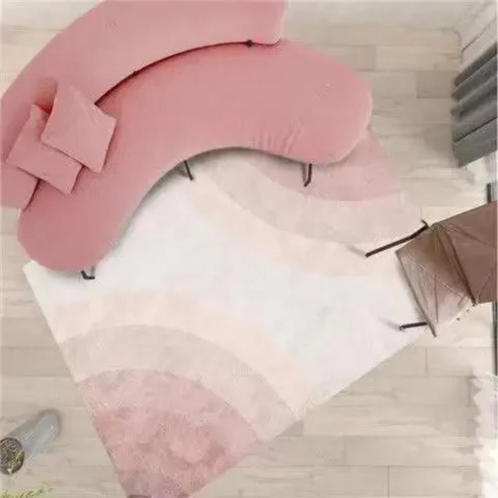 Pink Girl Bedroom Decor Square Carpet Luxury Nordic Carpets for Living Room Large Area Non-slip Cloakroom Rug Washable Floor Mat