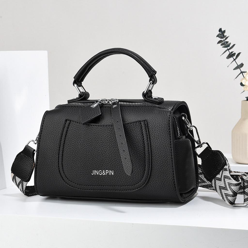 

Chic Macaron Color Block Small Shoulder Bag Stylish Versatile Pu Handbag For Everyday Use чёрный
