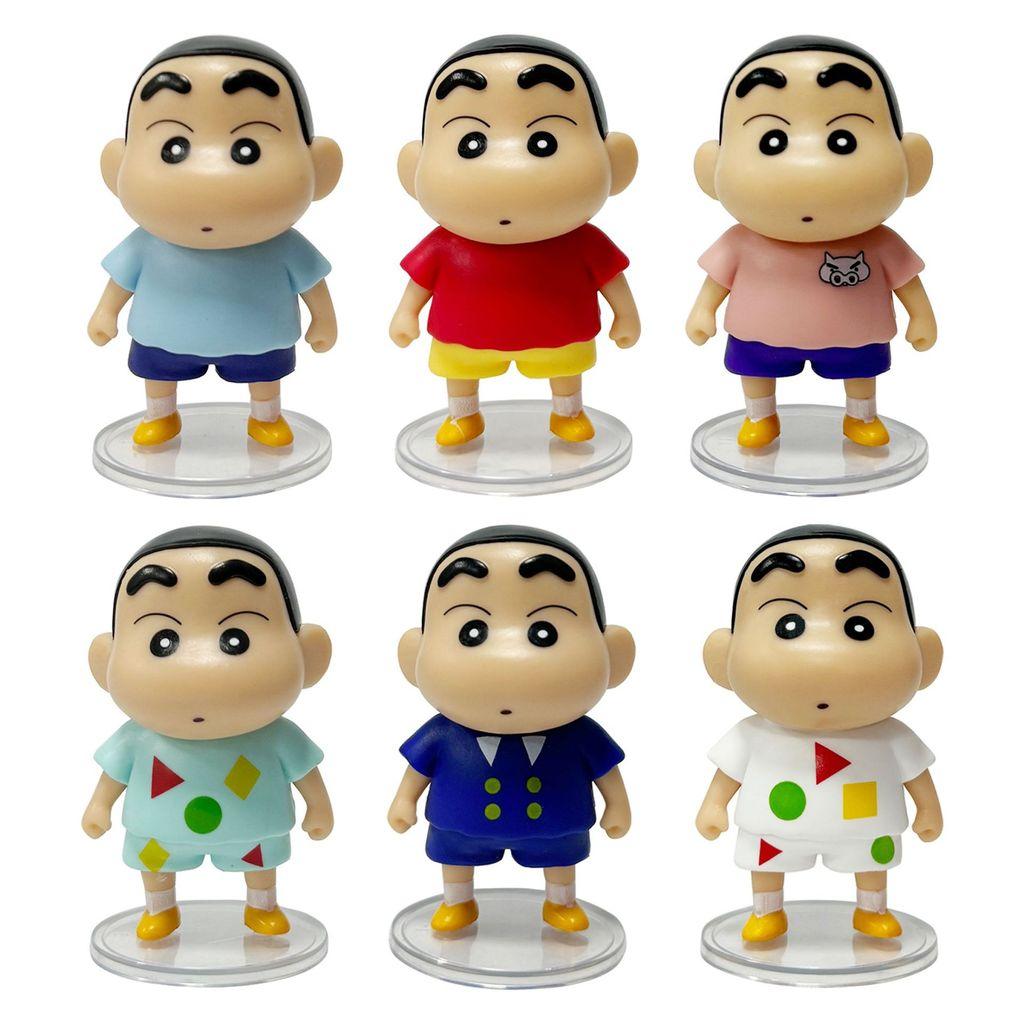 Crayon Shinchan Pvc Action Figure Set With Standing And Sleeping Poses For Collectors And Fans
