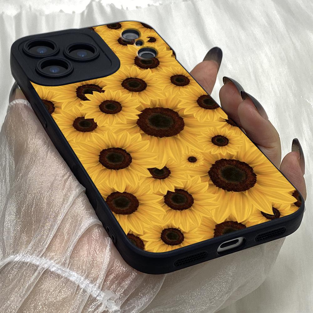 M420 Art Sunflowers Angel Eyes Soft Phone Cases for iPhone Samsung Galaxy Xiaomi Rdemi Huawei Honor Infinix Realme OPPO Vivo All Model TPU Case