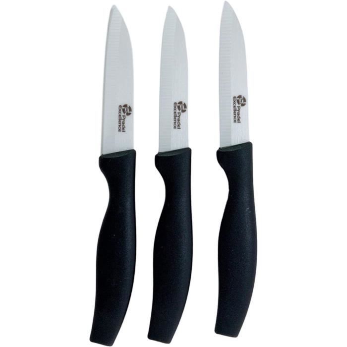 Lot De 3 Couteaux Office Lame Céramique Pradel Excellence