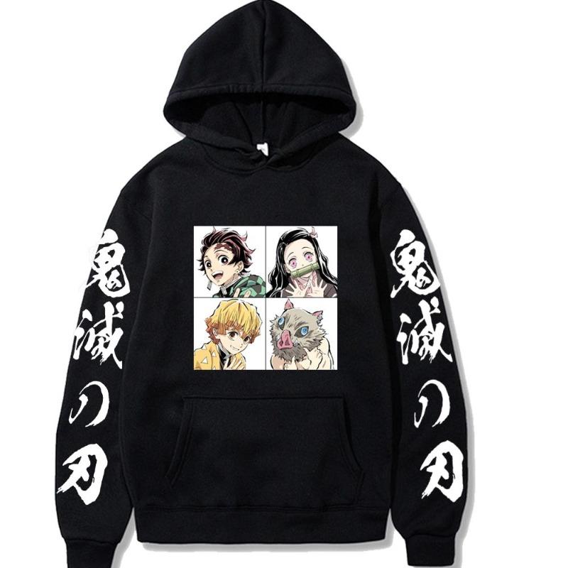 Japanese Animation Hoodie Men Women Sweatshirt Print Unisex Streetwear Hip Hop Style Autumn Winter Fashion Clothes