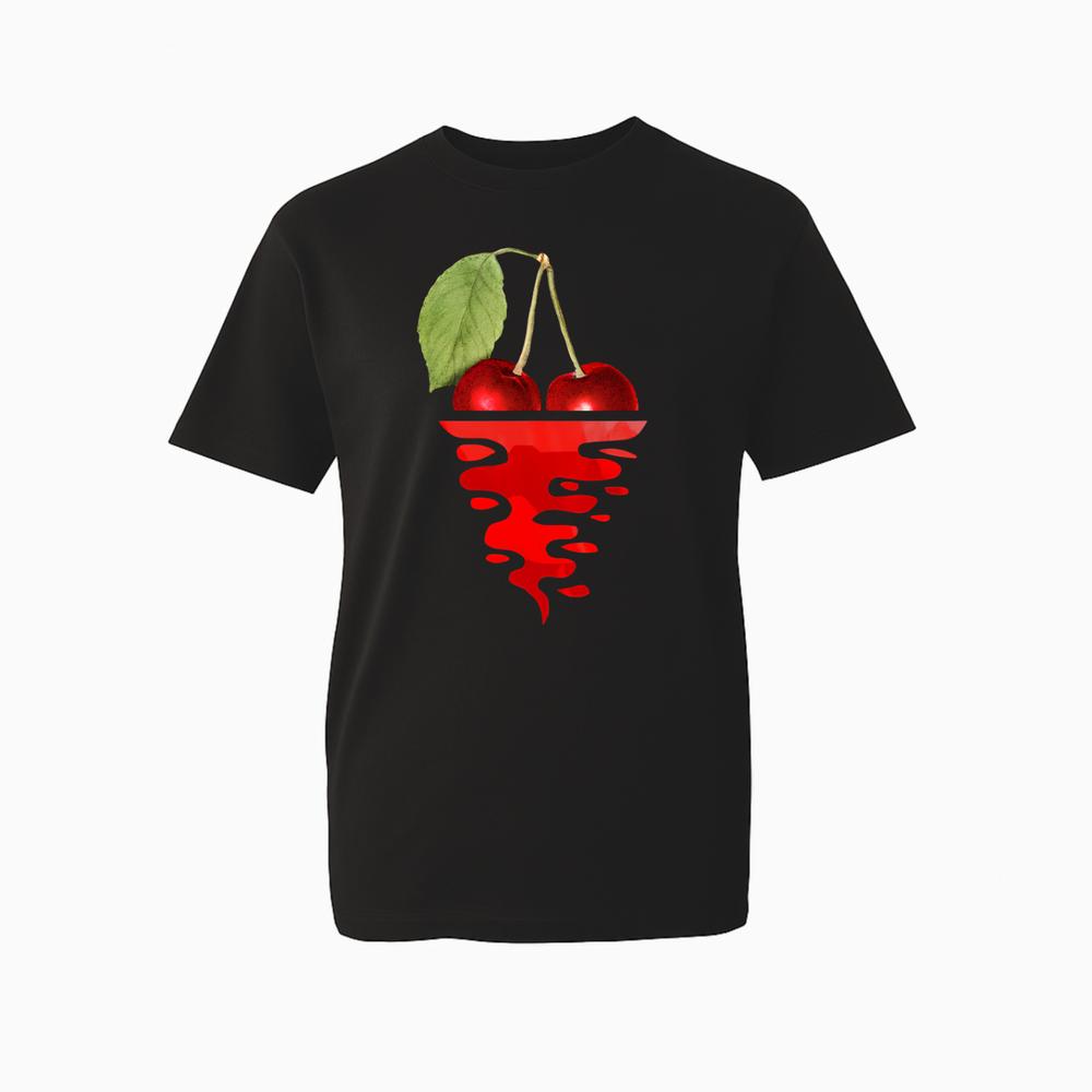 Melting Cherry Graphic TShirt Vintage Cherry Unisex 100 Novelty Gift TTop