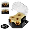2 Way Car Audio Amplifier Distribution Block Meter 0/2/4 Input 4/6/8 Output Copper Premium Power Distributor Connection Block