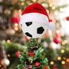 Christmas Tree Topper Soccer Football Tree Topper With Hat Decor Christmas Home Ornament for Outdoor Winter Holiday Studio