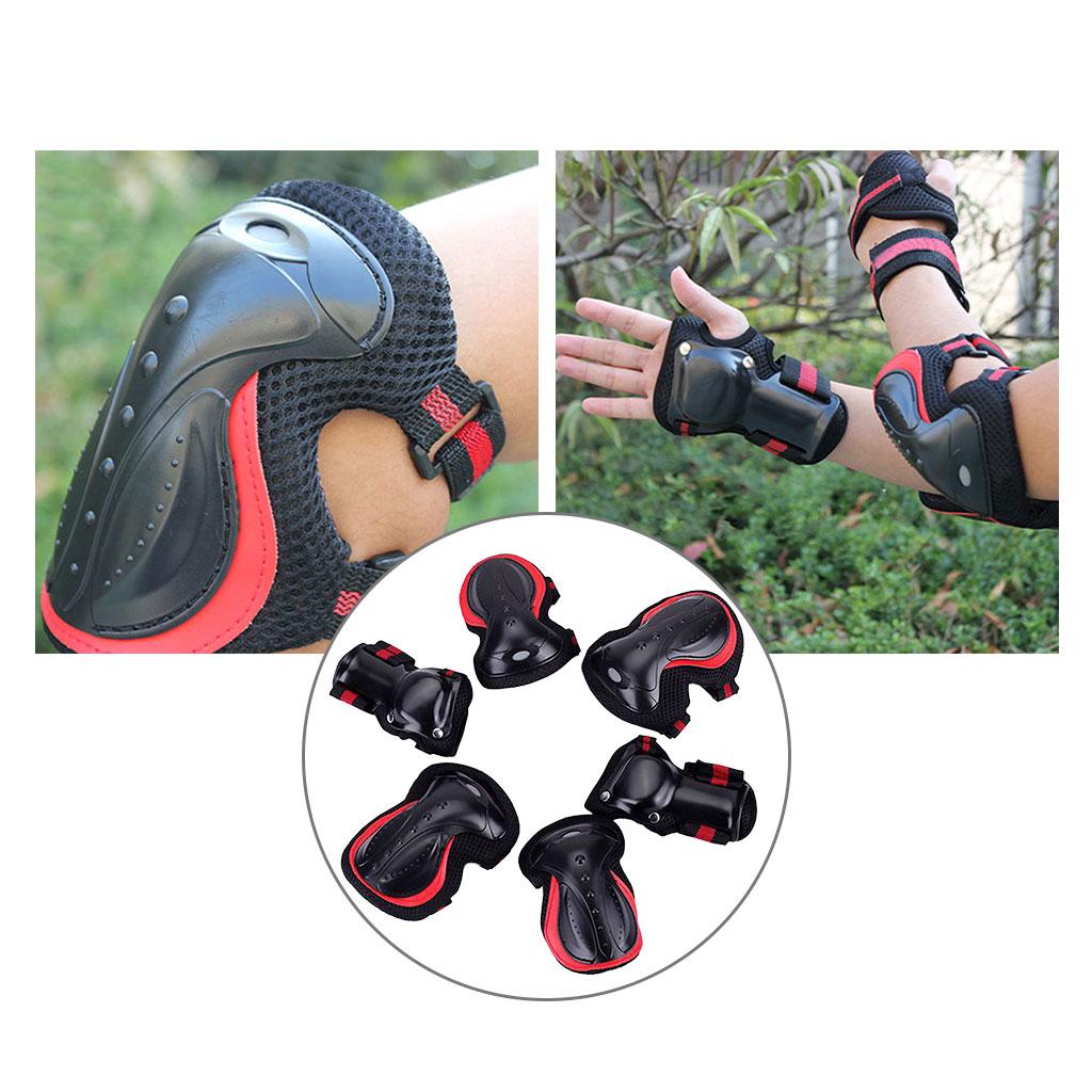 Skateboard Pads Knee Pad Protective Gear Set Wrist Elbow Safety Guard Cycling Outdoor