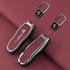 Leather Car Key Case Cover Shell Keychain Fob For Porsche Panamera Spyder Carrera Macan Cayman Cayenne 911 970 981 991 Accessory