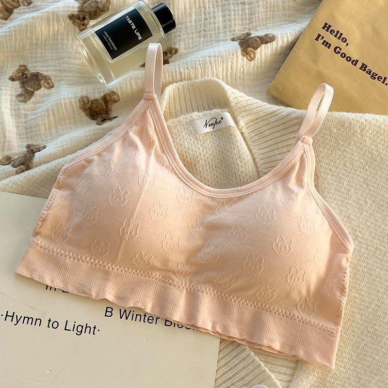 

Студенческий бюстгальтер без косточек, с открытой спиной, майка, фиксированная цельная чашка, тонкое нижнее белье на бретелях-спагетти XL