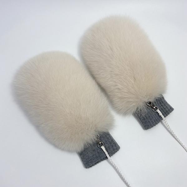 

Варежки из лисьего меха, пушистые теплые зимние женские перчатки высокого качества, роскошные уличные теплые меховые перчатки One Size