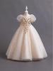 High-End Puffy Princess Dress for Girls - Elegant Wedding & Piano Performance Gown
