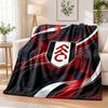 Fulham Football Printed Flannel Blanket Warm Comfort Bed Throw For Indoor Home Decoration