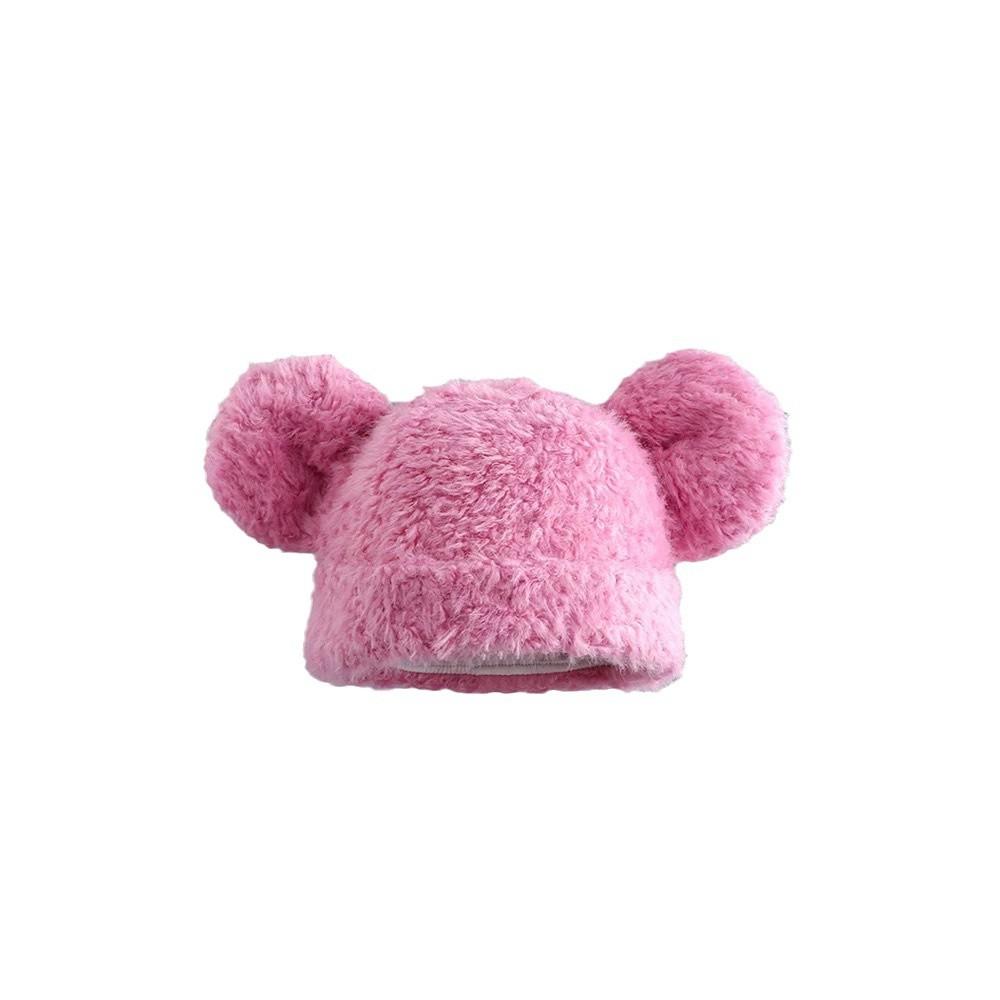 Cute Bear Plush Hat for Women Winter Outdoor Cycling Warm Ear Protection Cute Lei Feng Hat