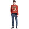 KENZO Sweatshirts Men's Orange Red Crew Neck Moderate Regular FD65SW0494MF-21