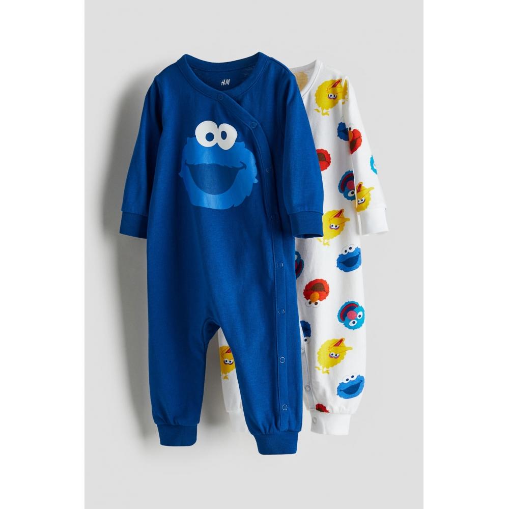 

Комплект из 2 предметов пижамного костюма HM Ярко-синий Улица Сезам