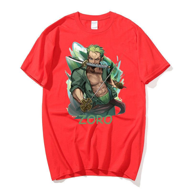 Anime ONE PIECE Roronoa Zoro Manga Graphic T Shirt Cartoon Printed Summer T-shirt Mens Women Casual Cotton Tee Shirt Oversized Streetwear Tops