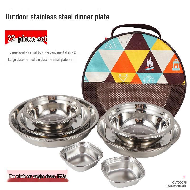 

Naijiang Portable Stainless Steel Outdoor Tableware Set