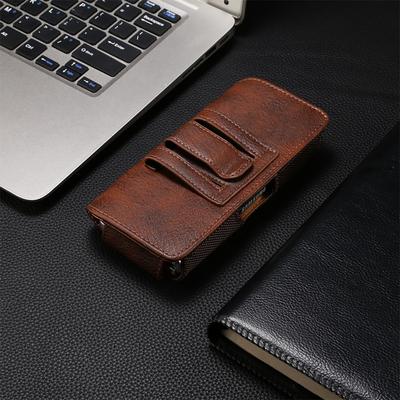 PU Leather Cell Phone Holster with Card Slot Belt Clip Pouch Case for Iphone&Samsung&Huawei&Google with Card Holder