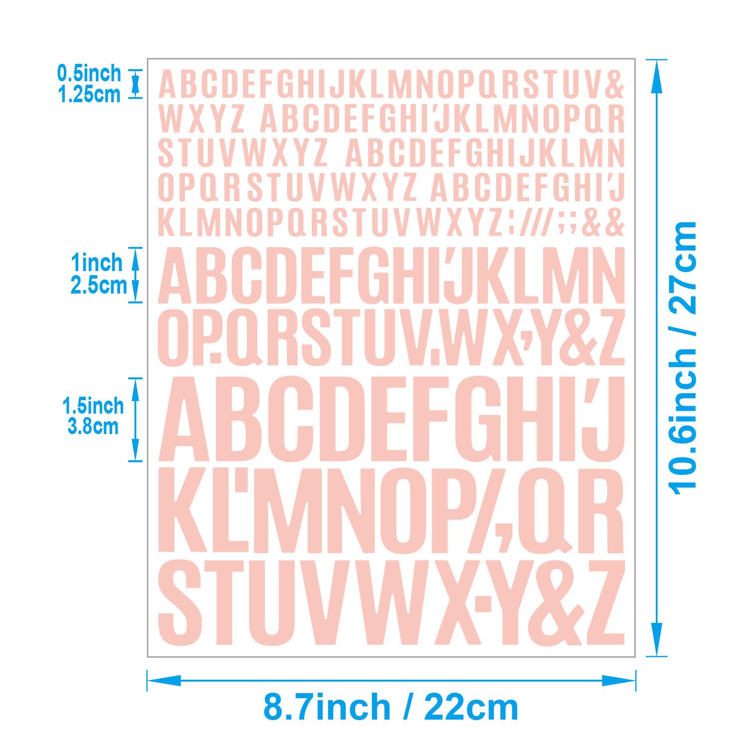

Наклейки с английскими буквами 0,5+1+1,5 дюйма Скрапбук Праздничная поздравительная открытка Декоративный справочник Наклейки с буквами