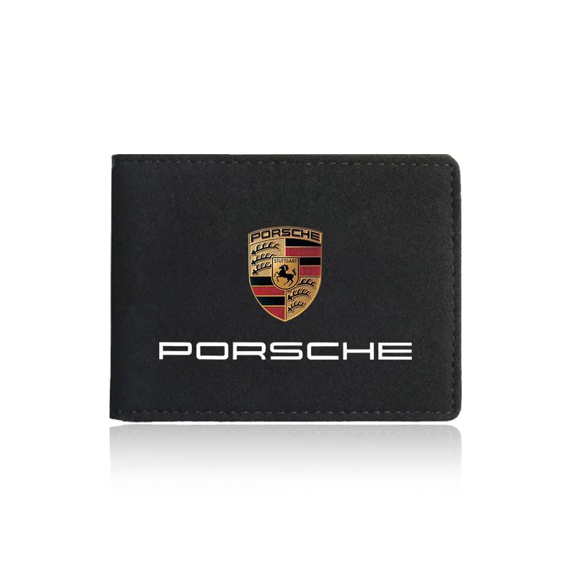 PU Lær Kredittkortetui Bilkjøredokumenter Beskyttelsesetui For Porsche Boxster Cayenne Panamera Macan Cayman 911 918 996 917 991