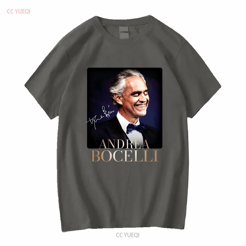 New Andrea Bocelli T Shirt Signature Family Black S 235XL 1CM1540 Long or Short Sleeves Vintage Washed Top For Everyday Wear