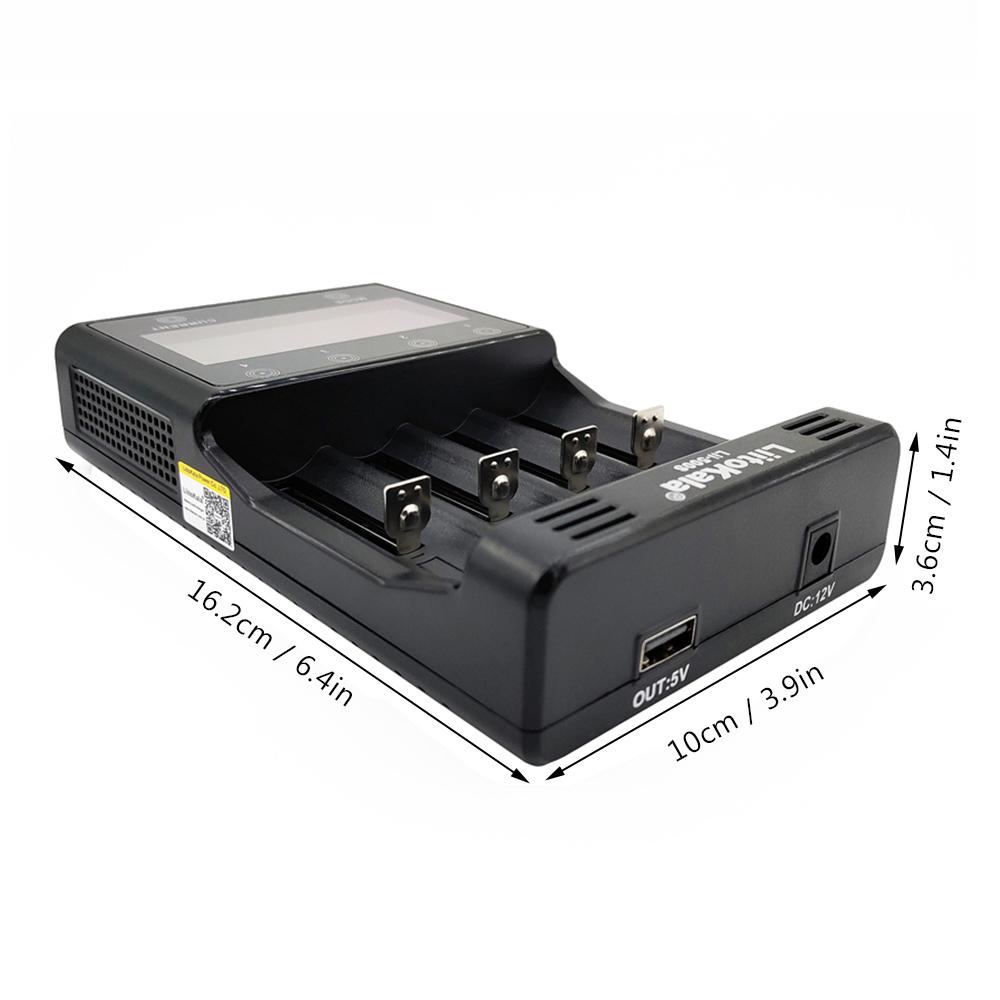 Lii-500S 18650 Battery Charger 4 Slots LCD Screen Display Touch Control for Lithium/NiMH 26650 AA A
