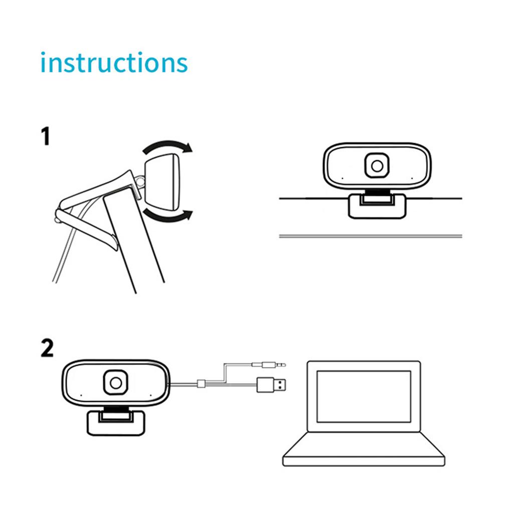 Full HD 1080P Webcam USB Mini Computer Camera Built-in Microphone Flexible Rotatable for Desktop