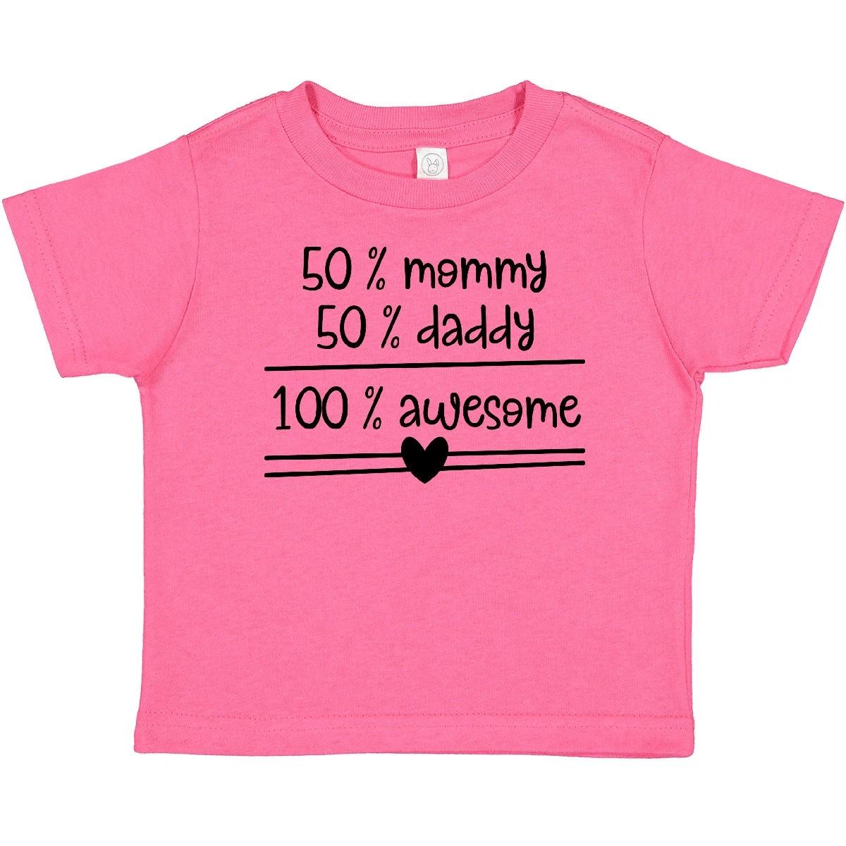 

Inktastic 50% Mommy 50% Daddy 100% Awesome Baby T-Shirt 50 Humor Cute 100 Infant 110