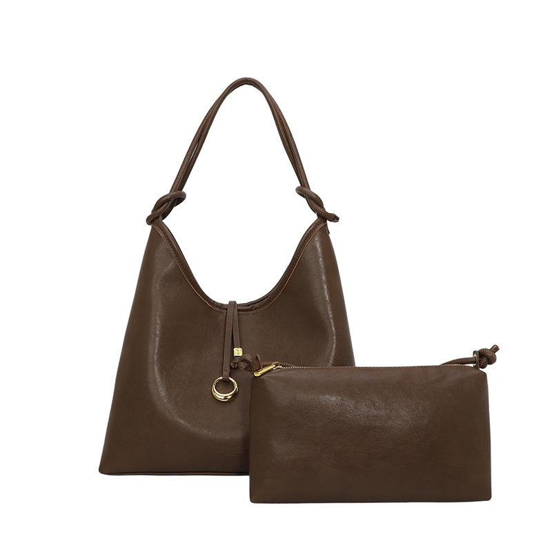 Tote Bag New Versatile Simple Commuting Bag Retro Fashion Armpit Bag Lazy Style Large Capacity Shoulder Bag