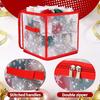 Foldable Christmas Ornament Box with 36 Slots, Dustproof Waterproof Storage Container with Handle, Decoration Organizer for Home