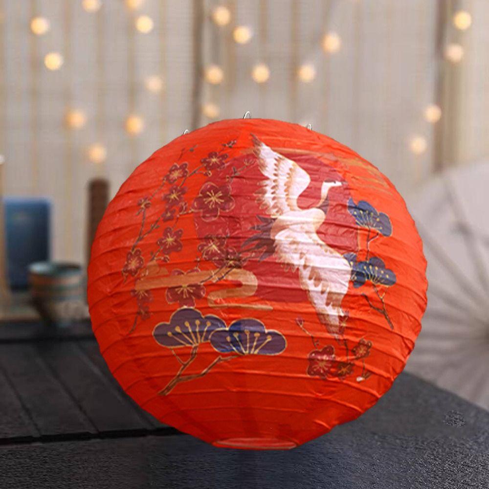 Traditional Festival Antique Lantern Luminous Round Paper Lantern  Lantern Festival