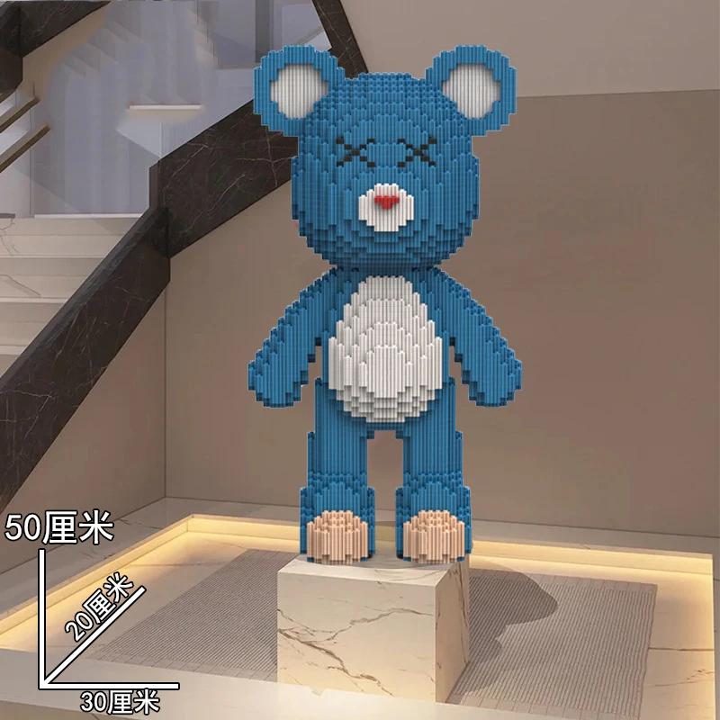 Colorful Animal Bear Mini Brick Kawaii Art Bear Panda Ornament Building Block DIY Assembly Toys for Home Decoration