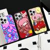Gloomy Cute Pink Bear Phone Case For iPhone 16 15 14 13 12 11 Pro Max X XR XSMAX Matte Shockproof Back Cover