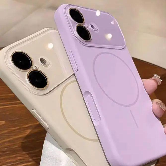 Orginal Liquid Silicone Crystal Camera Protect Case for IPhone 17Pro Max 16 15 14 13 12 11 Official for Magsafe Shockproof Cover