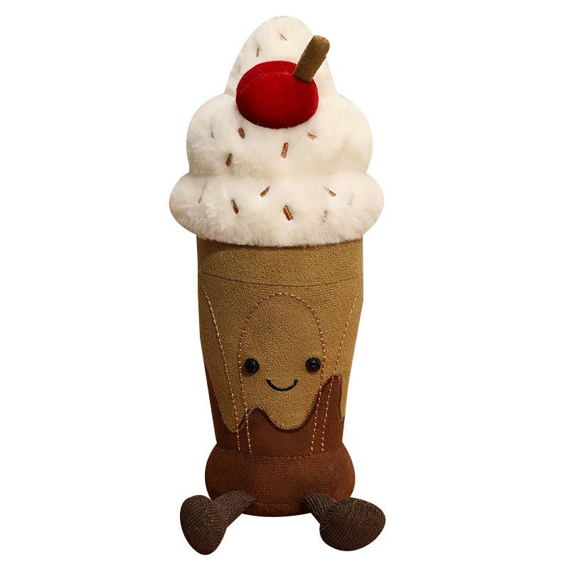 Simulated Cute Milk Tea Cup Pillow Doll Chocolate Milkshake Doll Afternoon Tea Plush Toy Decoration Ornaments