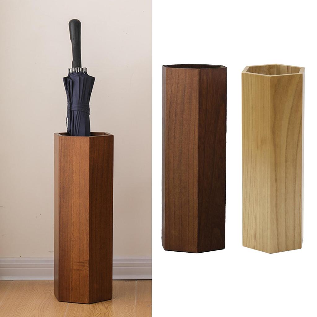 Porta paraguas de madera Cubo de almacenamiento para paraguas Organizador de paraguas multifunción Estante para paraguas Hogareño para Hotel Supermercado