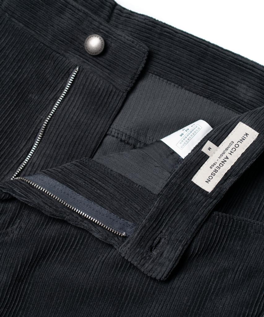 Edeunbeoleokeulleob Wide Fit 5 Pocket Corduroy Pants [Charcoal]