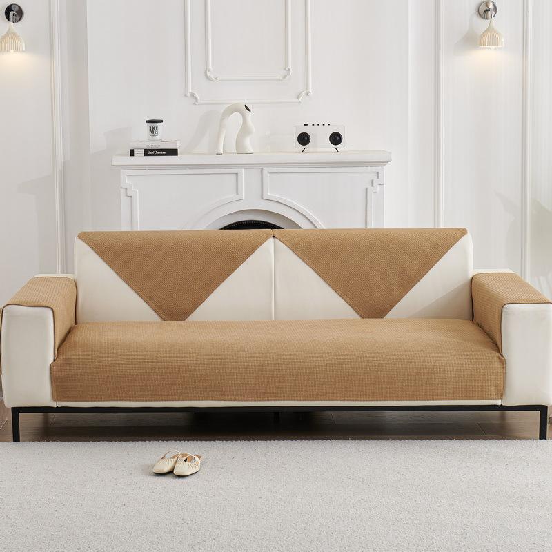 Waterproof Anti-Scratching Sofa Cushion Non-Slip Solid Color Pet Urine Insulation Non-Stick Wool Cover Cover Backrest Cover Towel