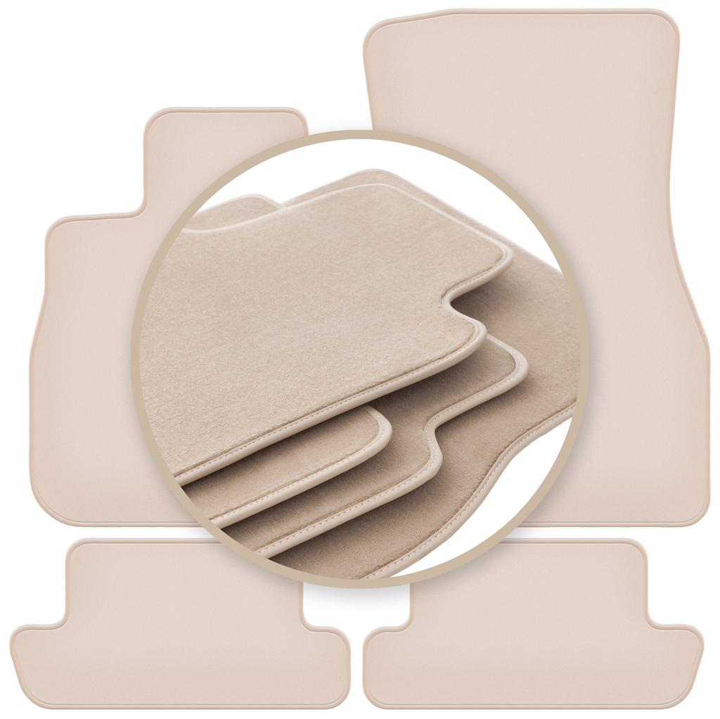 PREMIUM beige Fußmatten für: BMW 8 G14 Cabrio 2019-2022