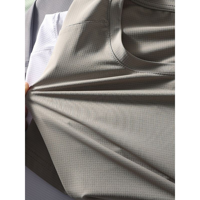 Outdoor Sports Ice Silk Quick-Drying Short-Sleeved T-shirt Men's Summer New Arrival Running Fitness Undershirt Export Men's T-shirt