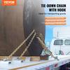 Binder Chain G80 Tie Down Tow Chain with Hooks 3/8"x10.3' 2 Pack 7100 Lbs