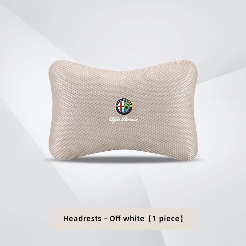 Hub Caps Ice Silk Car Headrest Lumbar Support Car Interior For Alfa Romeo 4C 159 Spider Giulietta 8C Memory Foam Neck Pillow Wai XGHIJ1