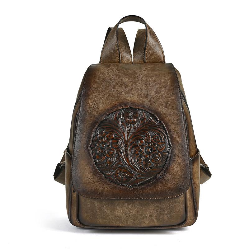 Retro Style Trendy Backpack, New Original Women's Multi Zipper Backpack, Ethnic Style Design, Artistic Travel Bag