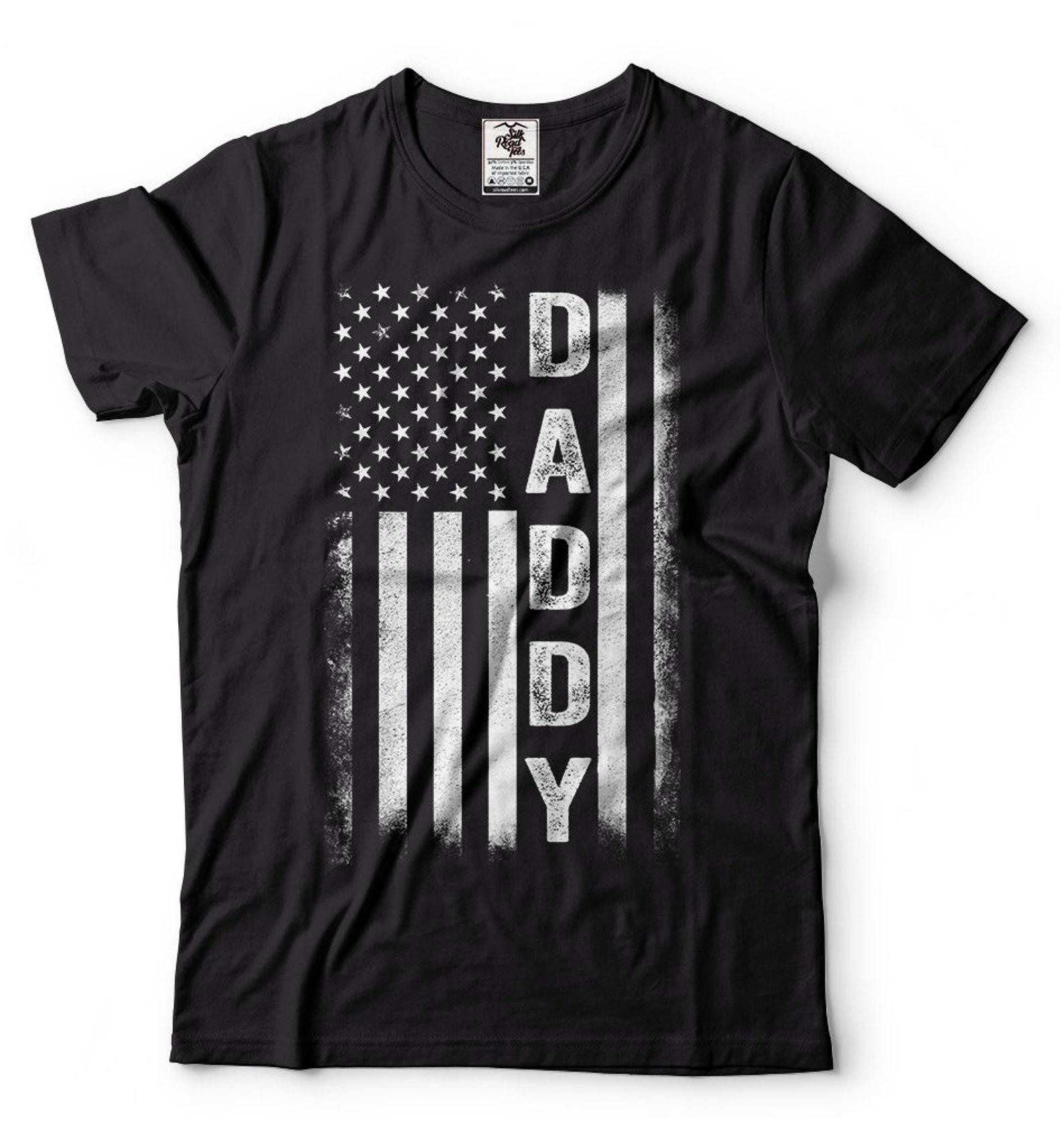 American Flag Daddy T-Shirt - Patriotic Father s Day Gift 2XL