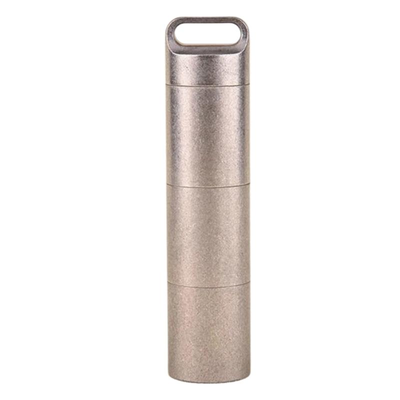 Waterproof Medicine Box Case Keychains Holder Pills Box Case Stainless Steel Pills Container Bottles Pills Container
