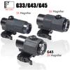 Eot**h G45 5X Magnifier Sight Scope G33 G43 3X Folding Side Flip Magnifiers Tactical Combo Hunting Amplify Adjustable Scopes