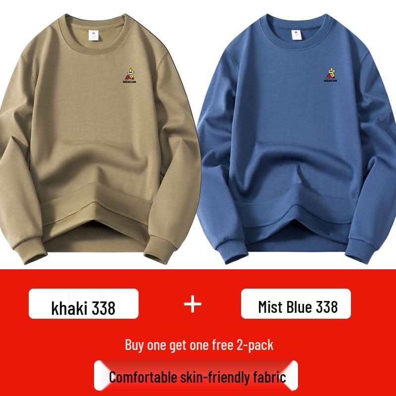 

Men s Scarecrow Cotton Long Sleeve Round Neck Sweatshirt - Autumn/Spring Loose Fit Top 3XL (190-210 lbs)