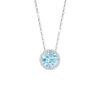 S925 Sterling Silver Natural Topaz December Birthstone Necklace, Simple Versatile Clavicle Chain