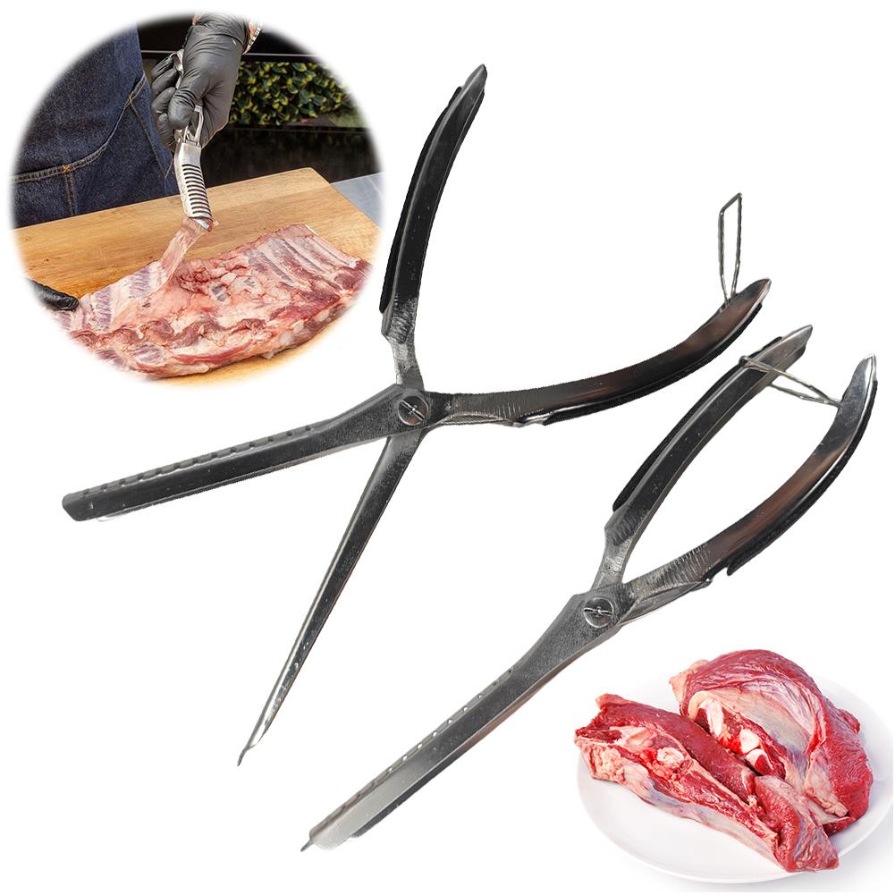 Rib Membrane Remover Stainless Steel Rib Prep Tool for BBQ Enthusiasts for Easy Membrane Removal Kitchen Grill Supplies BBQ Tool