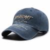 Unisex Distressed Embroidered Cotton Baseball Cap with Soft Brim for Sun Protection