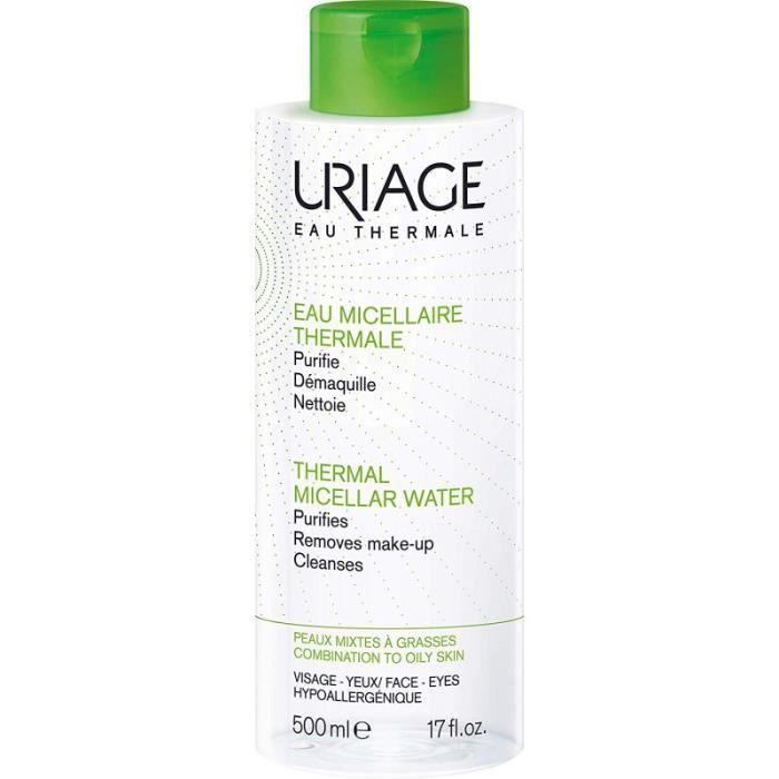 Eau Micellaire - URIAGE - 500ml - Peaux Mixtes À Grasses - Nettoyage Doux - Purification